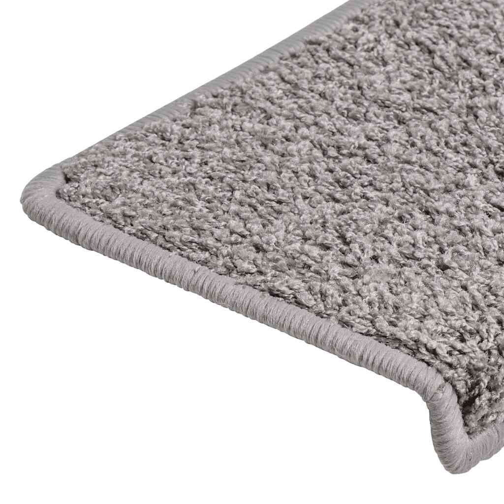 vidaXL Stair Mats 30 pcs 65x21x4 cm Grey