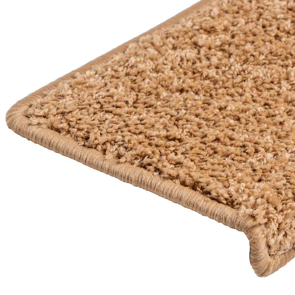 vidaXL Stair Mats 30 pcs 65x21x4 cm Beige