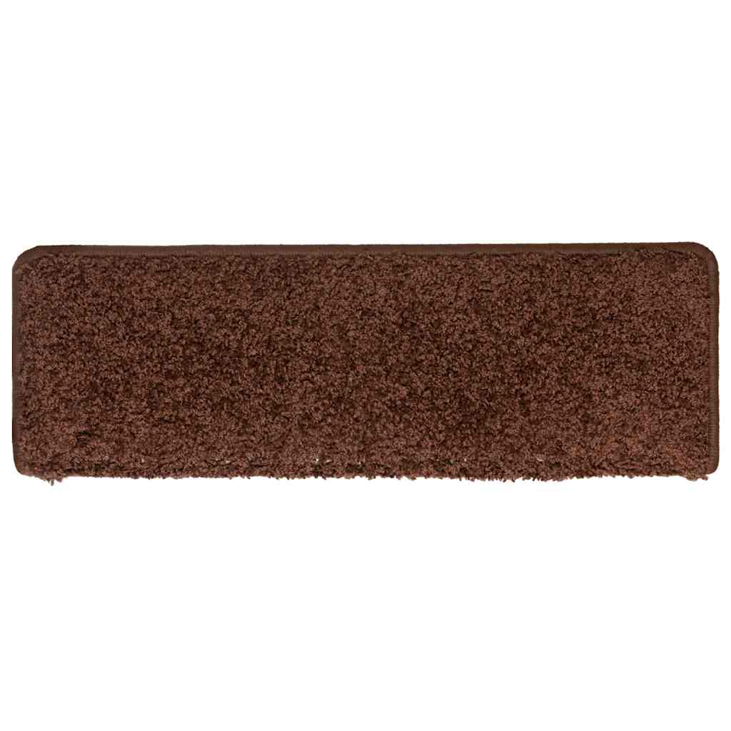 vidaXL Stair Mats 30 pcs 65x21x4 cm Brown