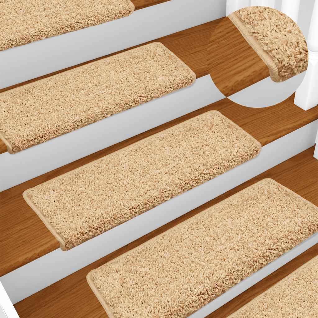 vidaXL Stair Mats 30 pcs 65x21x4 cm Brown