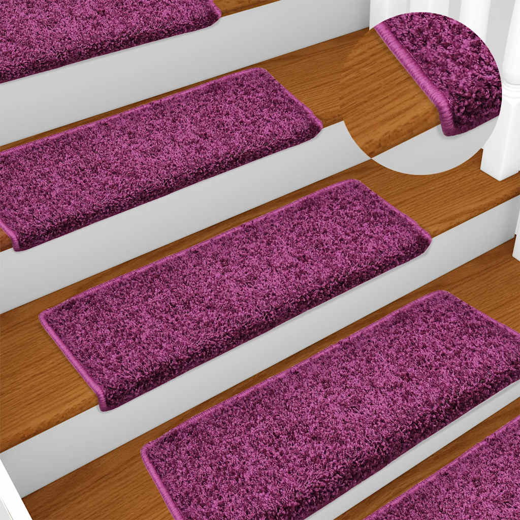 vidaXL Stair Mats 30 pcs 65x21x4 cm Violet