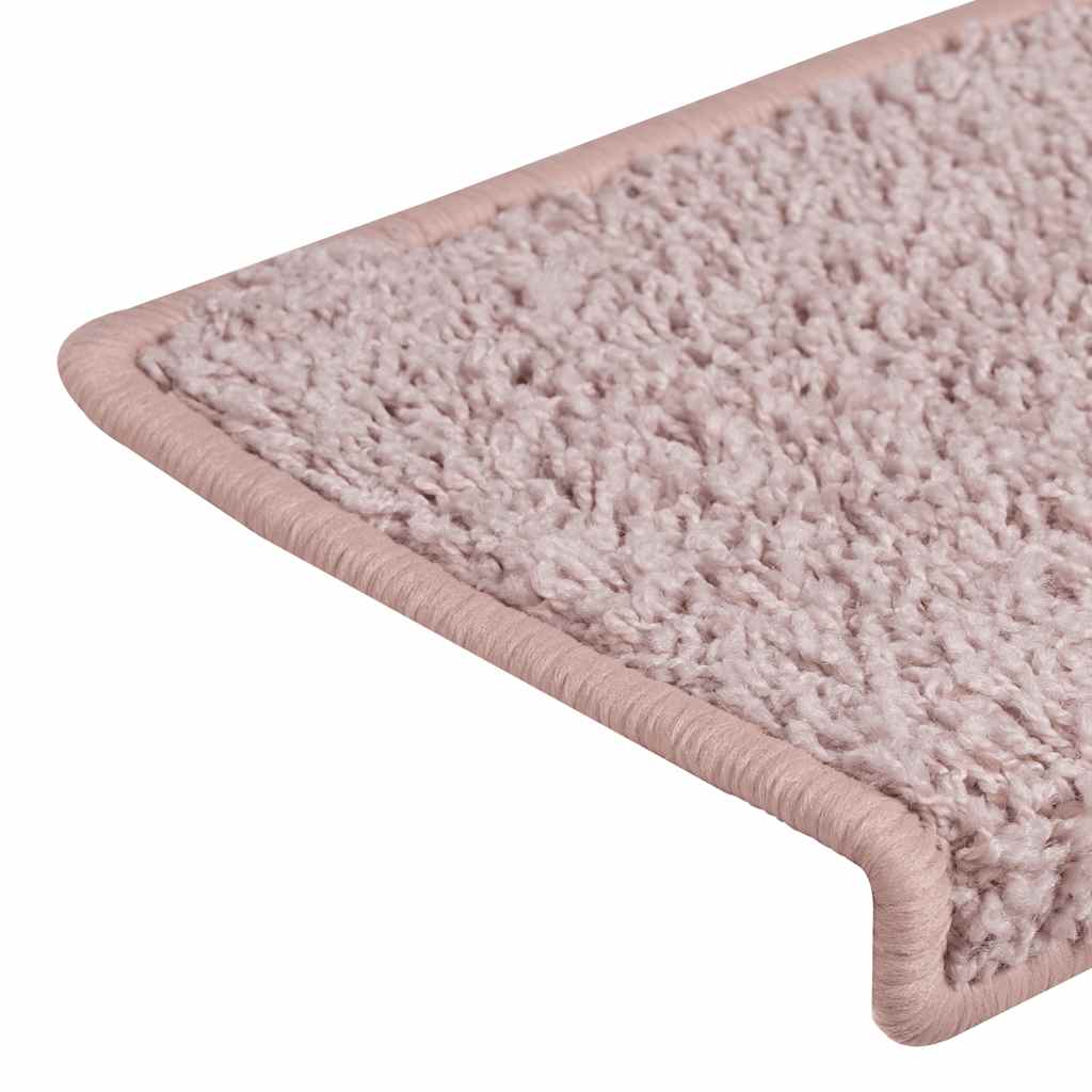 vidaXL Stair Mats 30 pcs 65x21x4 cm White and Pink