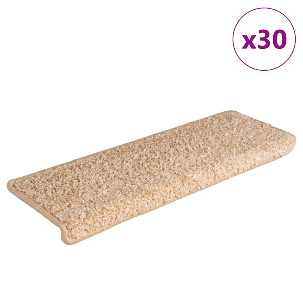 vidaXL Stair Mats 30 pcs 65x21x4 cm Gold