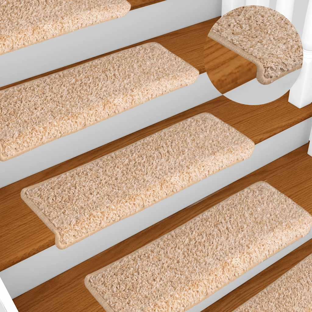 vidaXL Stair Mats 30 pcs 65x21x4 cm Gold