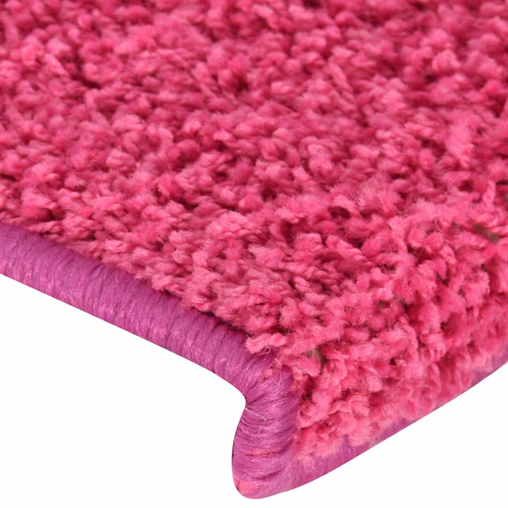 vidaXL Stair Mats 30 pcs 65x21x4 cm Pink