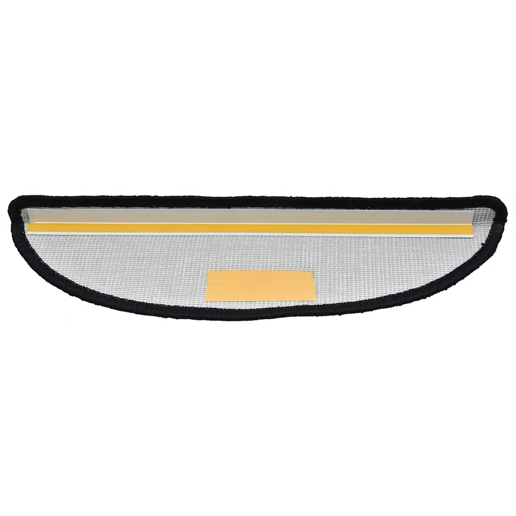 Stair Mats 20 pcs 56x17x3 cm Black Half Round