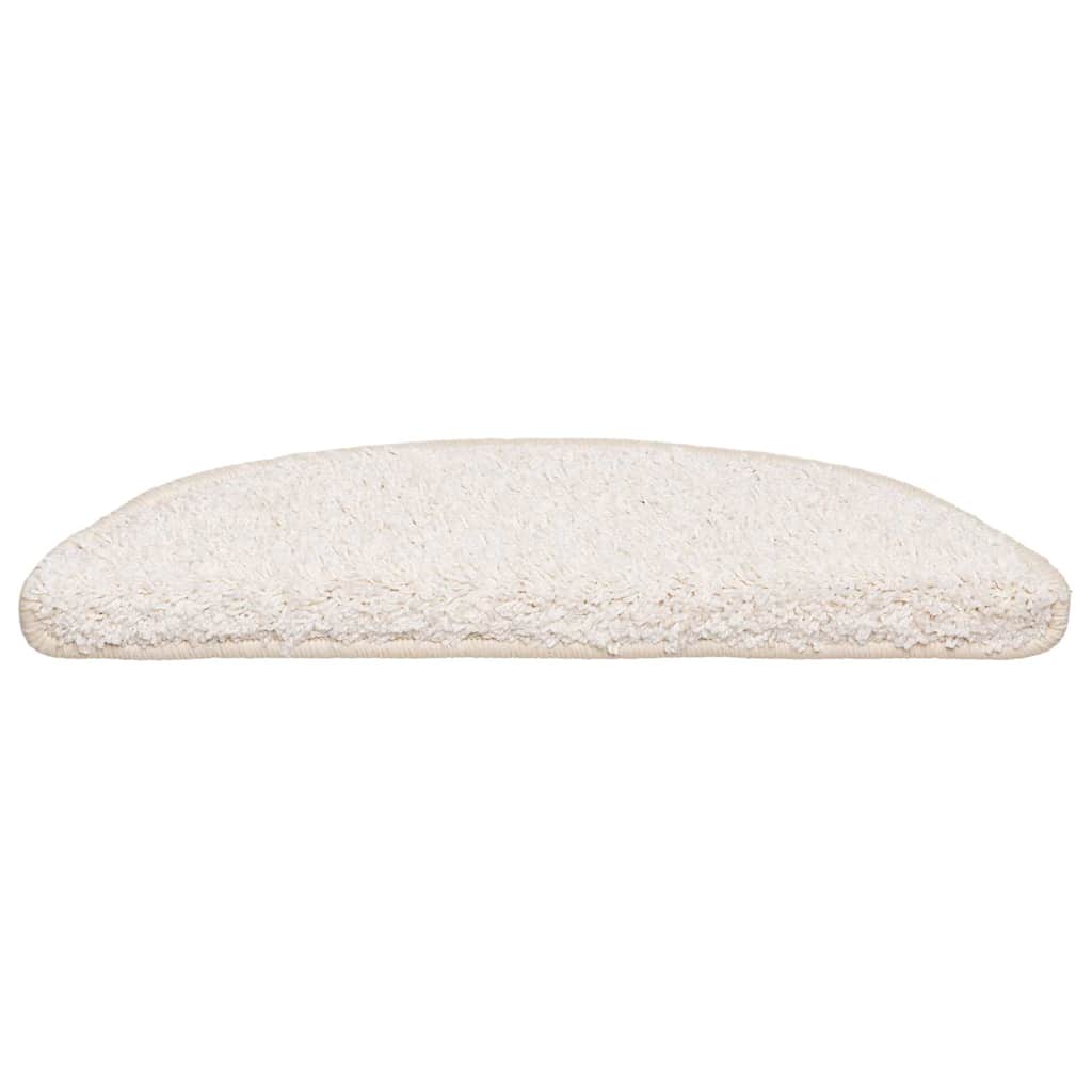 Stair Mats 20 pcs 56x17x3 cm White Half Round