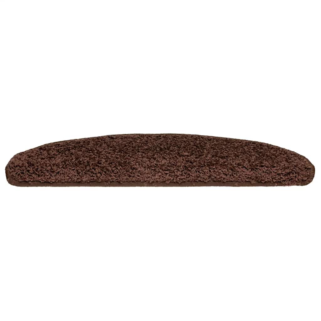 Stair Mats 20 pcs 65x21x4 cm Brown Half Round Large