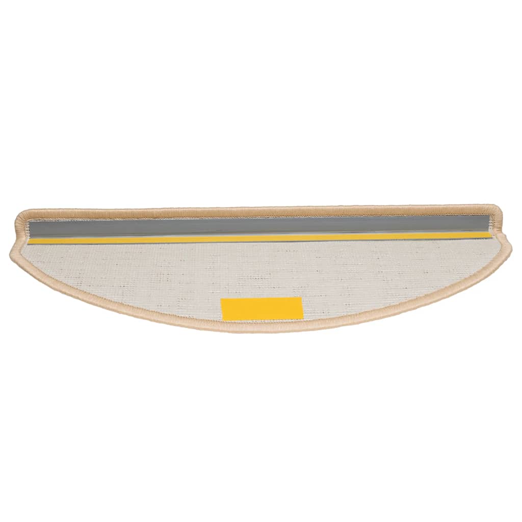 Stair Mats 20 pcs 65x21x4 cm Cream Half Round Large