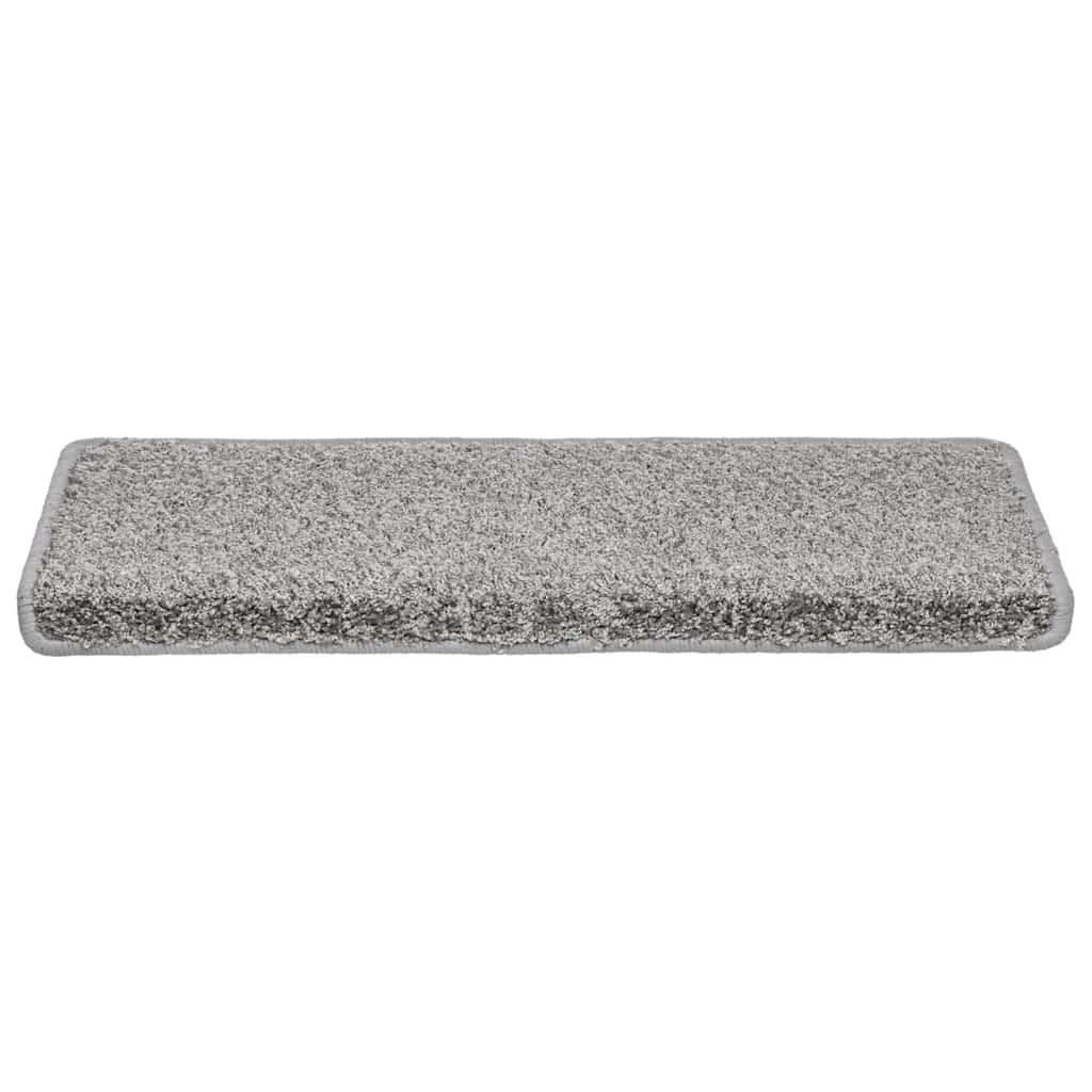 Stair Mats 20 pcs 65x21x4 cm Grey Rectangular Edge