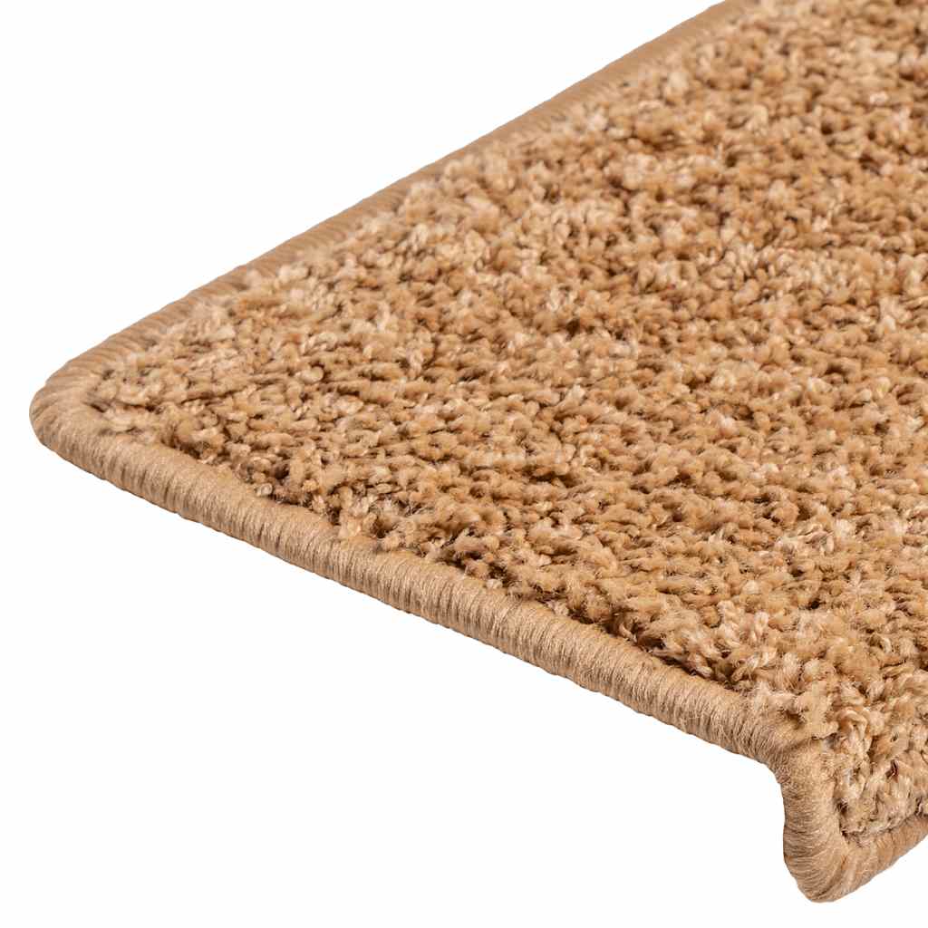 vidaXL Stair Mats 20 pcs 65x21x4 cm Beige