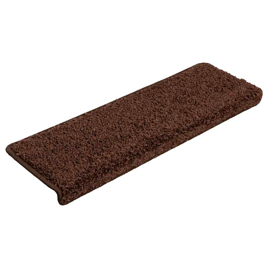 vidaXL Stair Mats 20 pcs 65x21x4 cm Brown