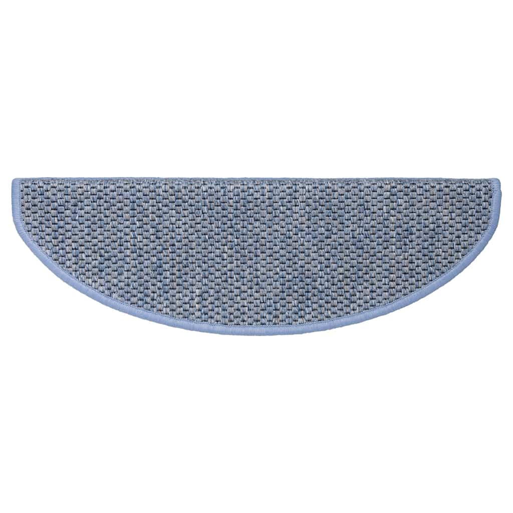 vidaXL Stair Mats Self-adhesive Sisal-Look 30 pcs 56x17x3 cm Blue