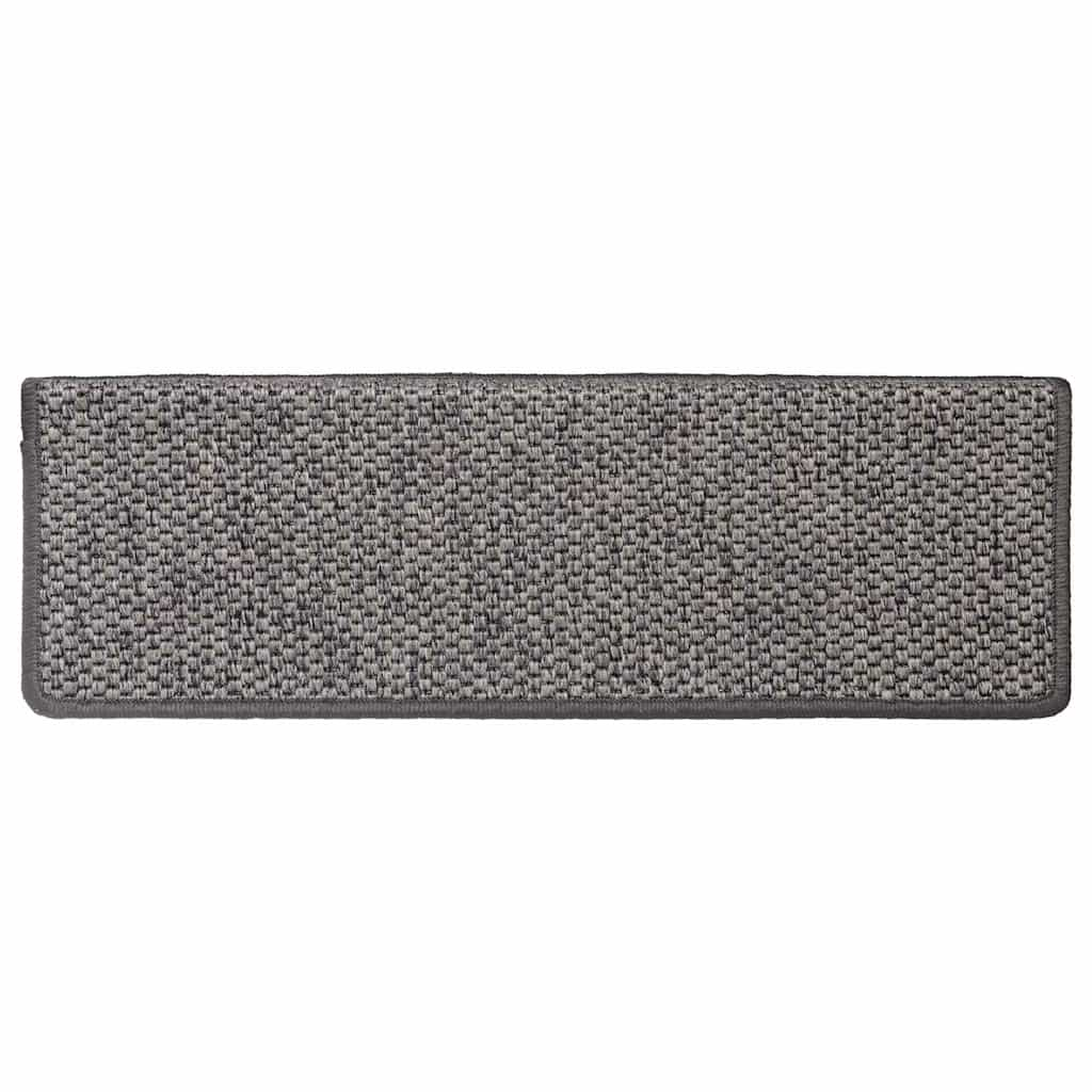 vidaXL Stair Mats Self-adhesive Sisal-Look 30 pcs 65x21x4 cm Grey and Beige