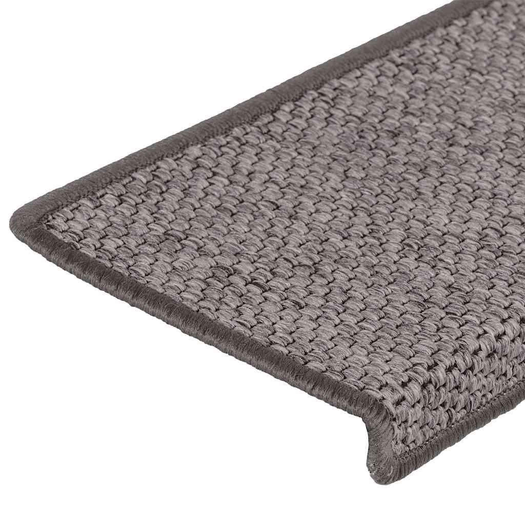 vidaXL Stair Mats Self-adhesive Sisal-Look 30 pcs 65x21x4 cm Grey and Beige