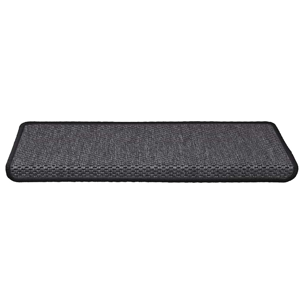 vidaXL Stair Mats Self-adhesive Sisal-Look 30 pcs 65x21x4 cm Anthracite