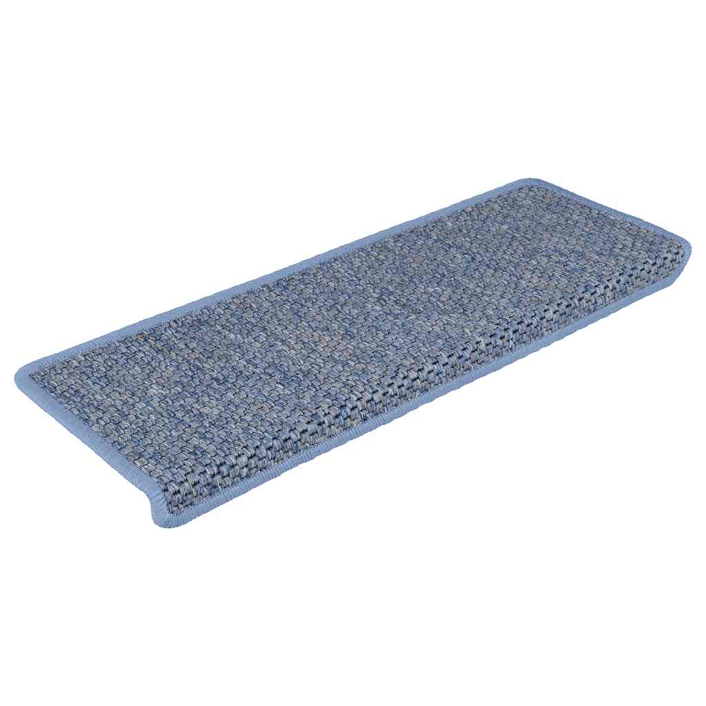 vidaXL Stair Mats Self-adhesive Sisal-Look 30 pcs 65x21x4 cm Blue