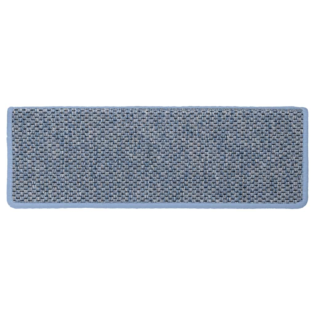 vidaXL Stair Mats Self-adhesive Sisal-Look 30 pcs 65x21x4 cm Blue