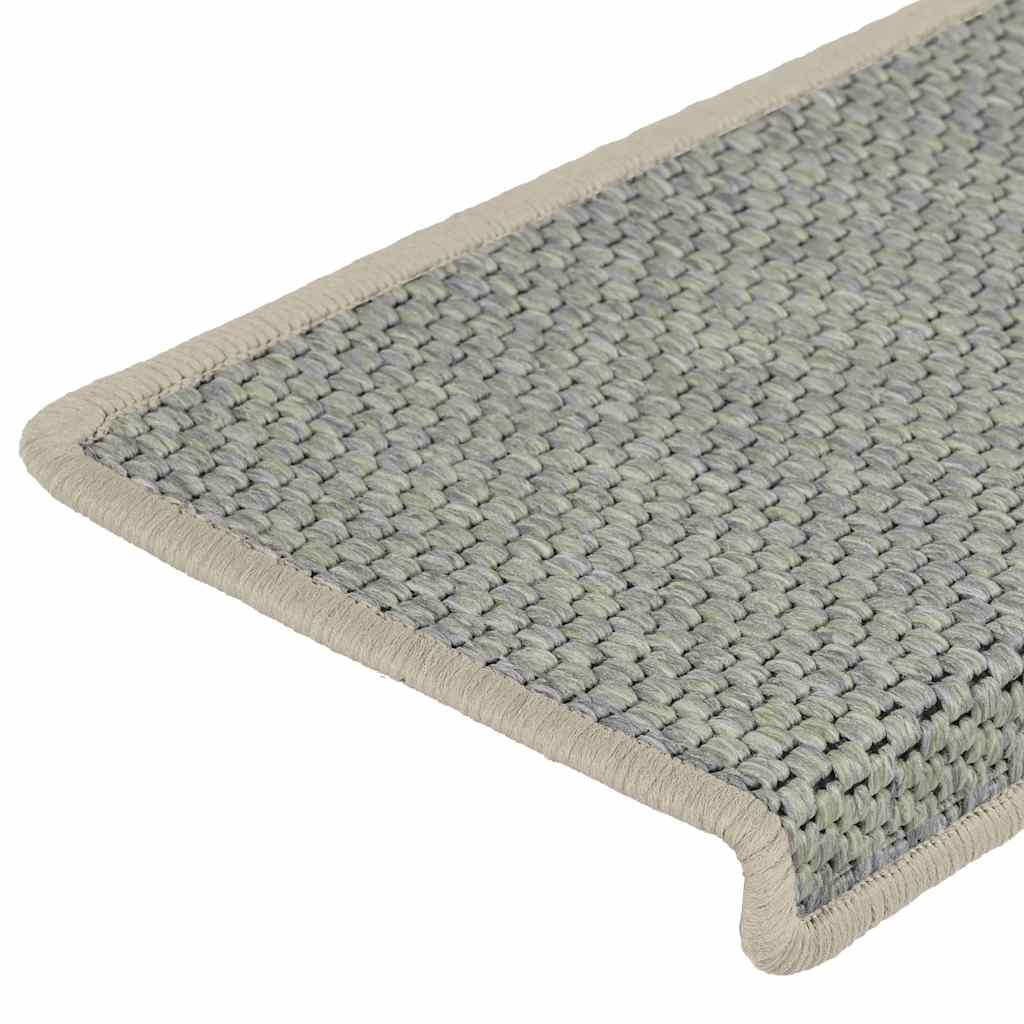 vidaXL Stair Mats Self-adhesive Sisal-Look 30 pcs 65x21x4 cm Green