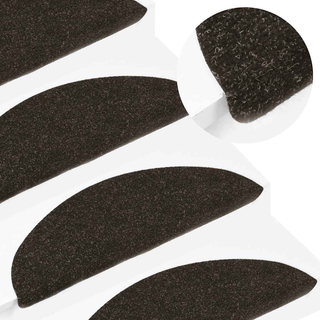 vidaXL Stair Mats Self-adhesive 20 pcs Anthracite 56x17x3 cm