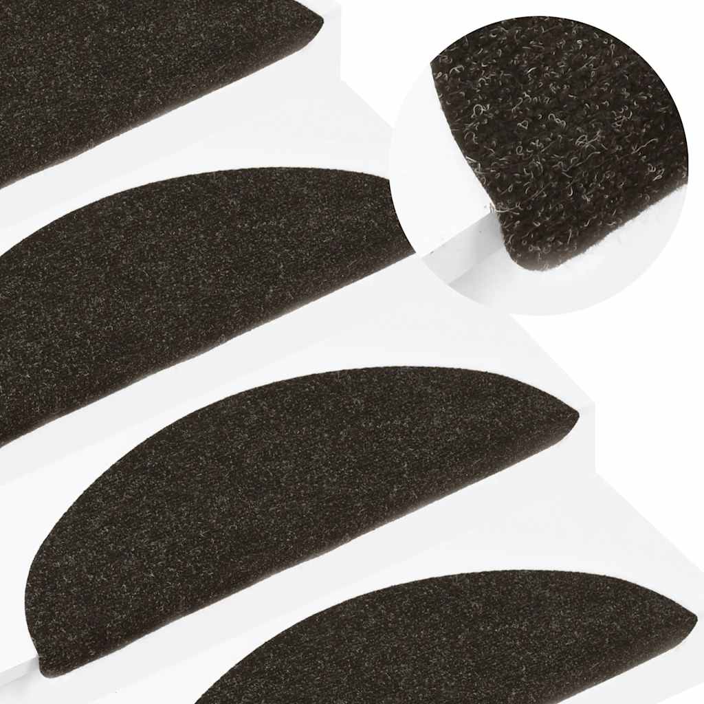 vidaXL Stair Mats Self-adhesive 20 pcs Anthracite 65x22.5x3.5 cm