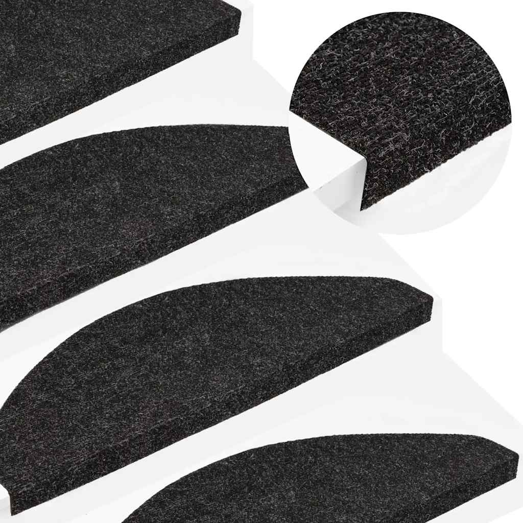 Stair Mats Self-adhesive 20 pcs Anthracite 65x22,5x3,5 cm