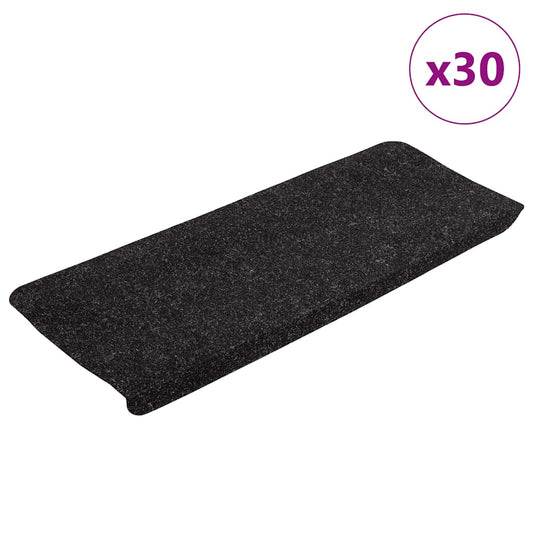 vidaXL Stair Mats Self-adhesive 30 pcs Anthracite 65x24.5x3.5 cm