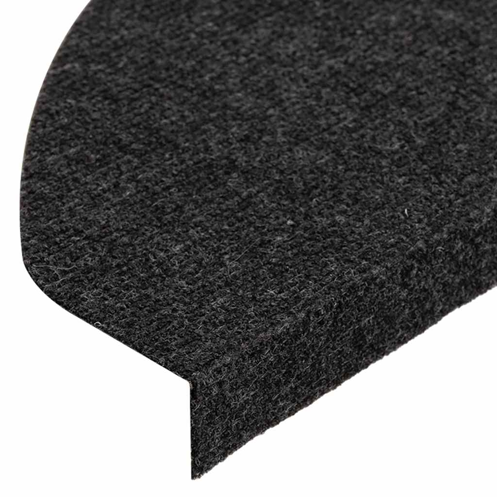 vidaXL Stair Mats Self-adhesive 30 pcs Black 65x22.5x3.5 cm