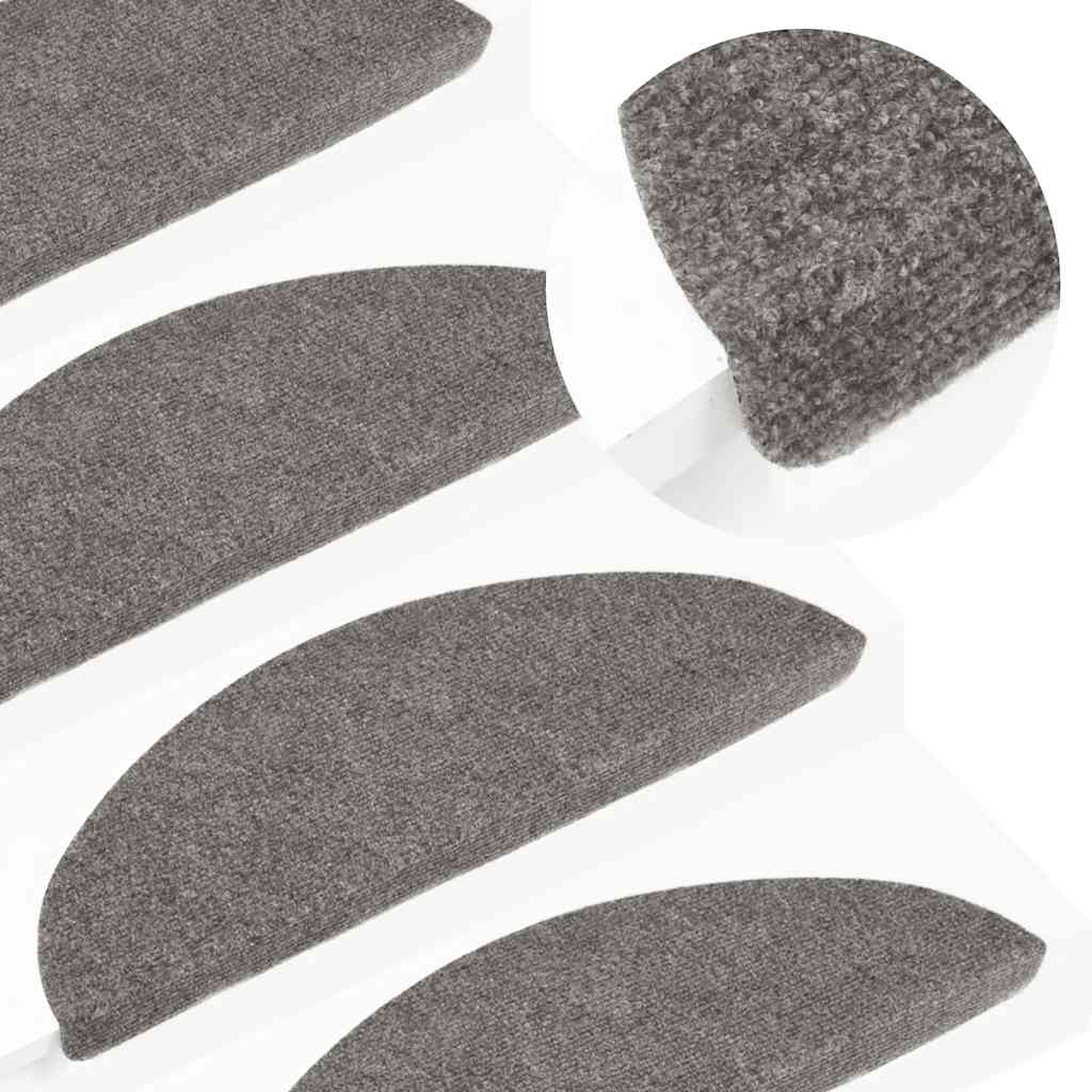 vidaXL Stair Mats Self-adhesive 20 pcs Grey 56x17x3 cm