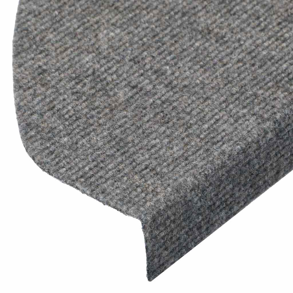 vidaXL Stair Mats Self-adhesive 30 pcs Grey 65x22.5x3.5 cm