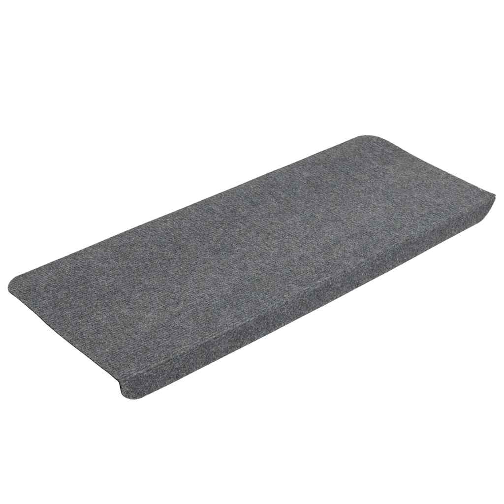 vidaXL Stair Mats Self-adhesive 30 pcs Grey 65x24.5x3.5 cm