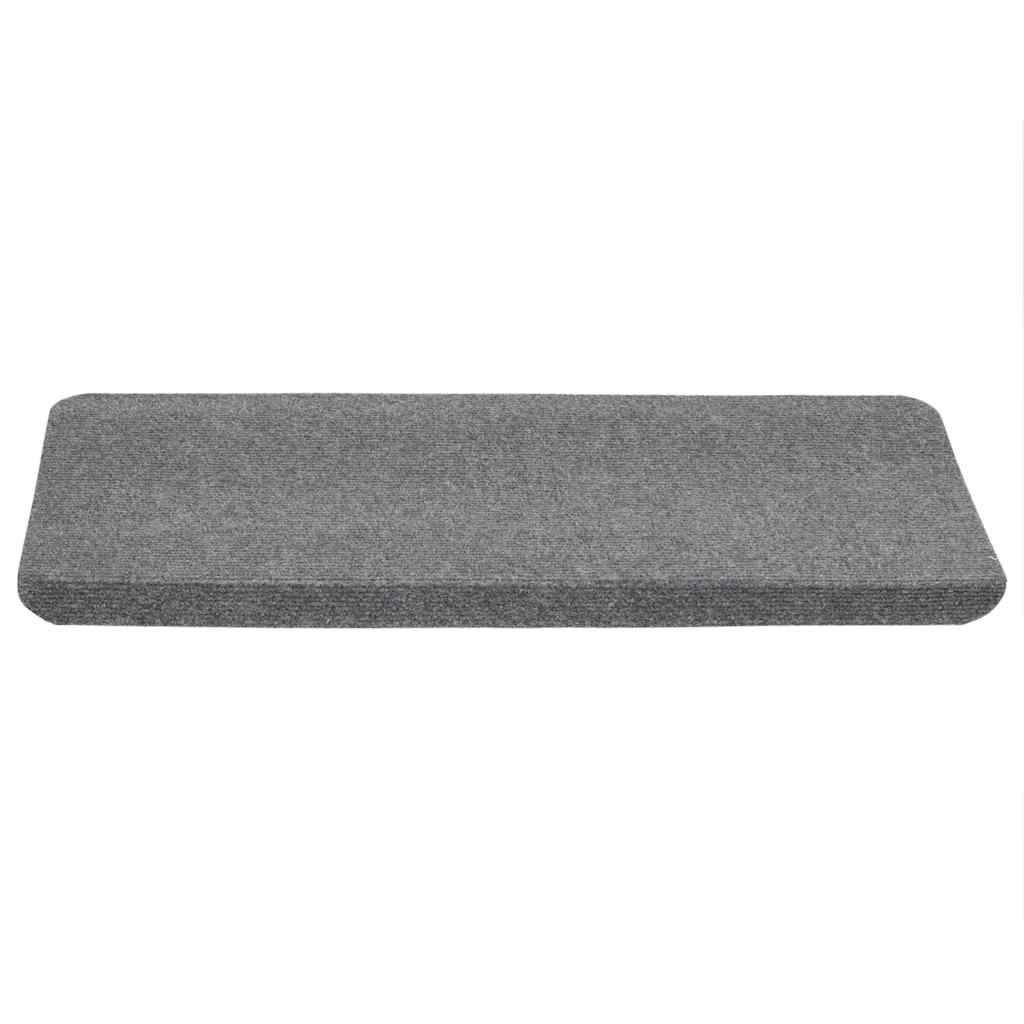 vidaXL Stair Mats Self-adhesive 30 pcs Grey 65x24.5x3.5 cm