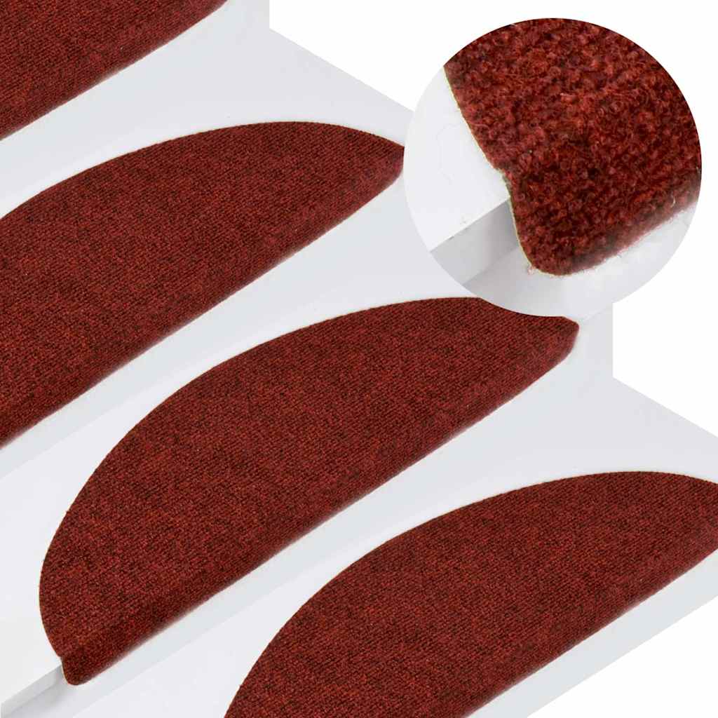 Stair Mats Self-adhesive 30 pcs Red 56x17x3 cm