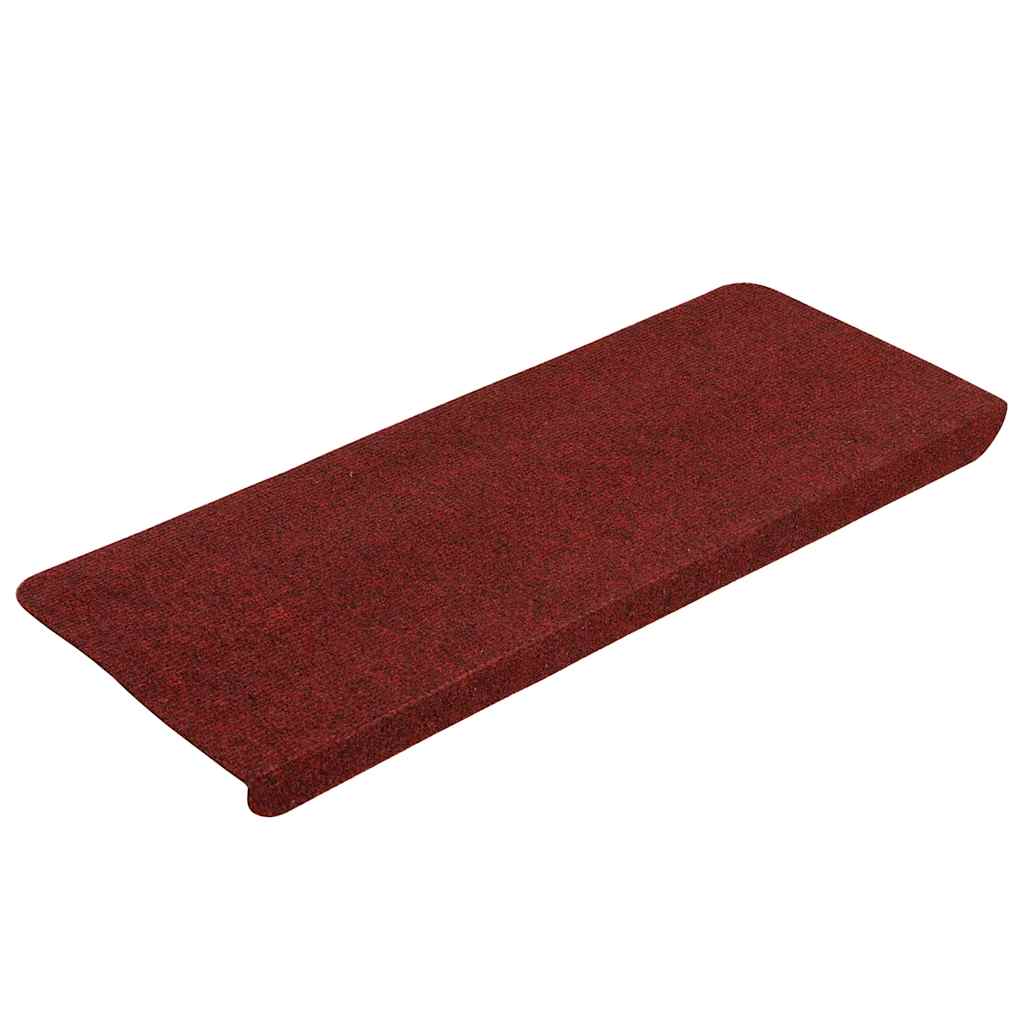 vidaXL Stair Mats Self-adhesive 30 pcs Red 65x24.5x3.5 cm