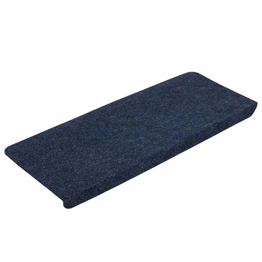 vidaXL Stair Mats Self-adhesive 30 pcs Blue 65x24.5x3.5 cm