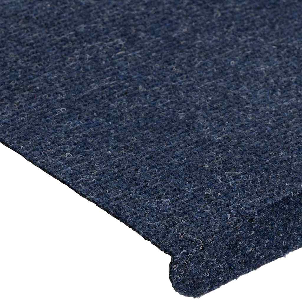 vidaXL Stair Mats Self-adhesive 30 pcs Blue 65x24.5x3.5 cm