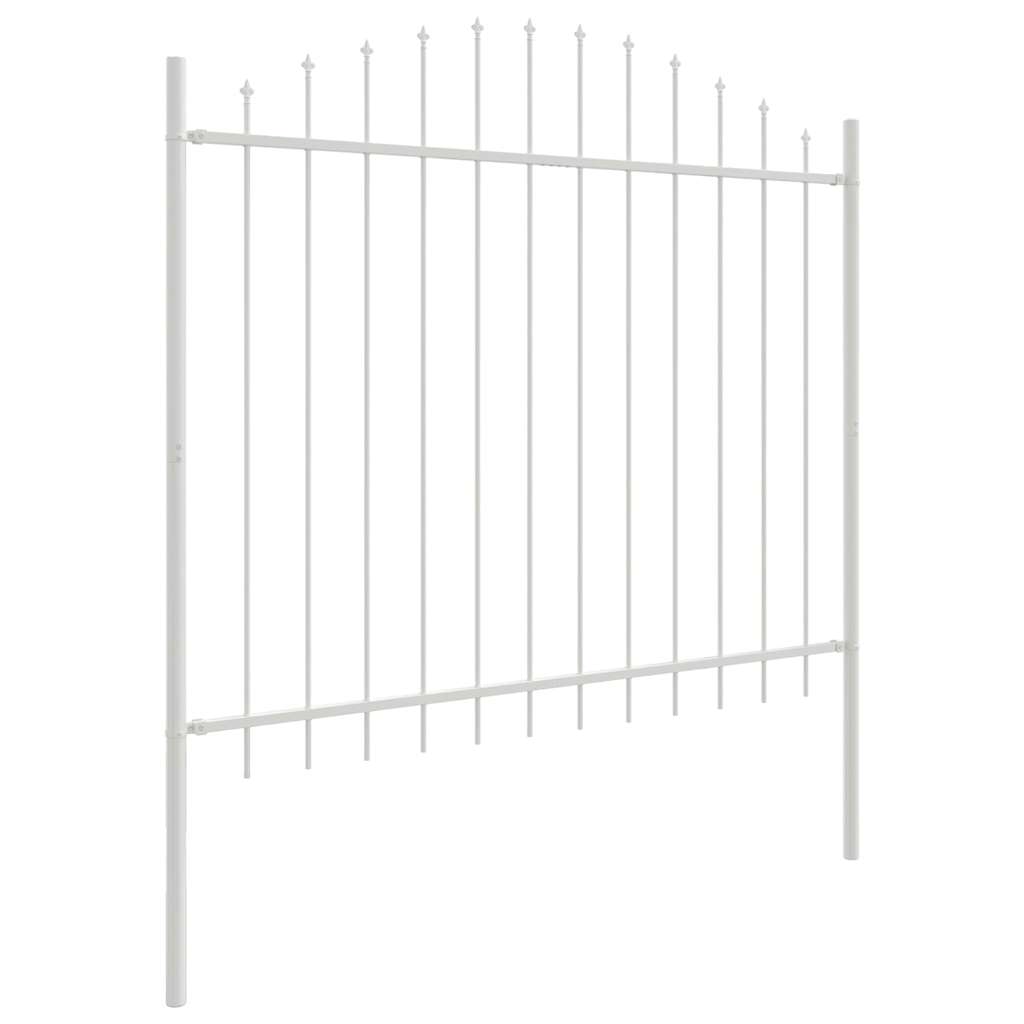 Garden Fence 2 pcs White 170 x 165 cm Powder-Coated Steel