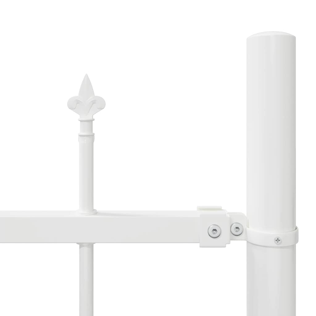 Garden Fence 2 pcs White 170 x 190 cm Powder-Coated Steel