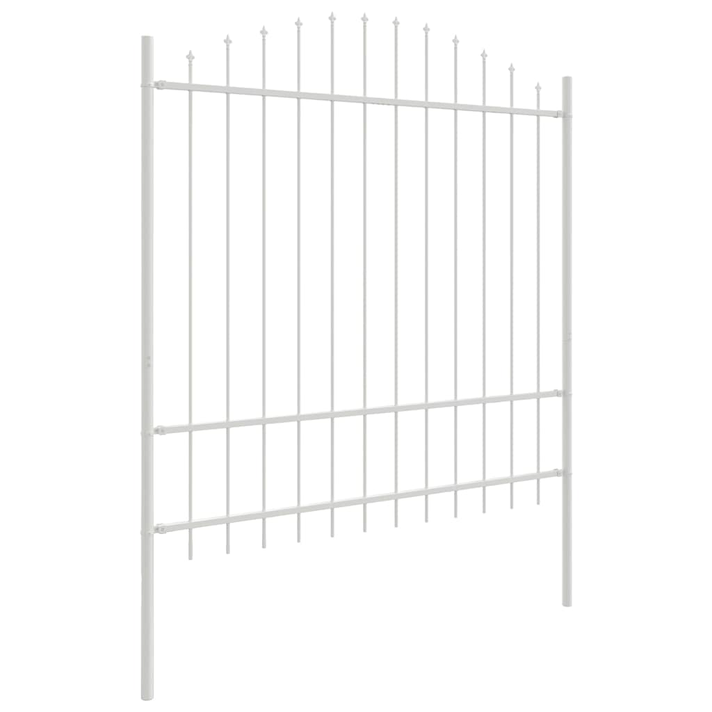 Garden Fence 3 pcs White 170 x 215 cm Powder-Coated Steel