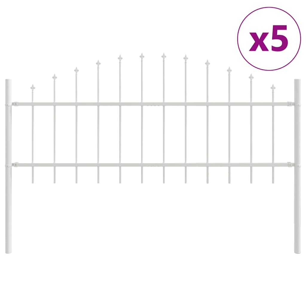Garden Fence Woerden 5 pcs White