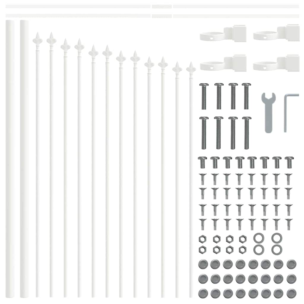 Garden Fence Woerden 5 pcs White