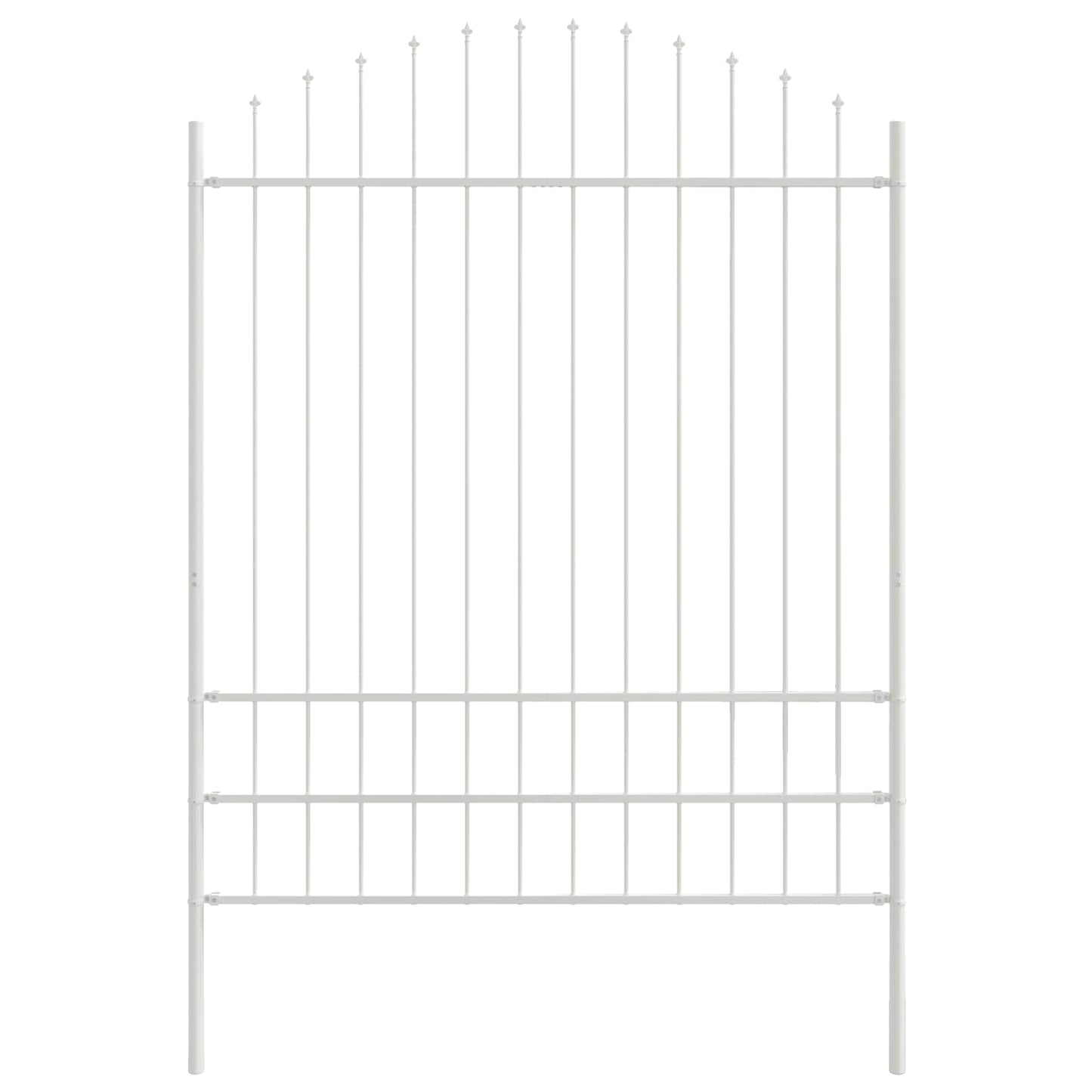 Garden Fence 5 pcs White 170 x 225 cm Powder-Coated Steel