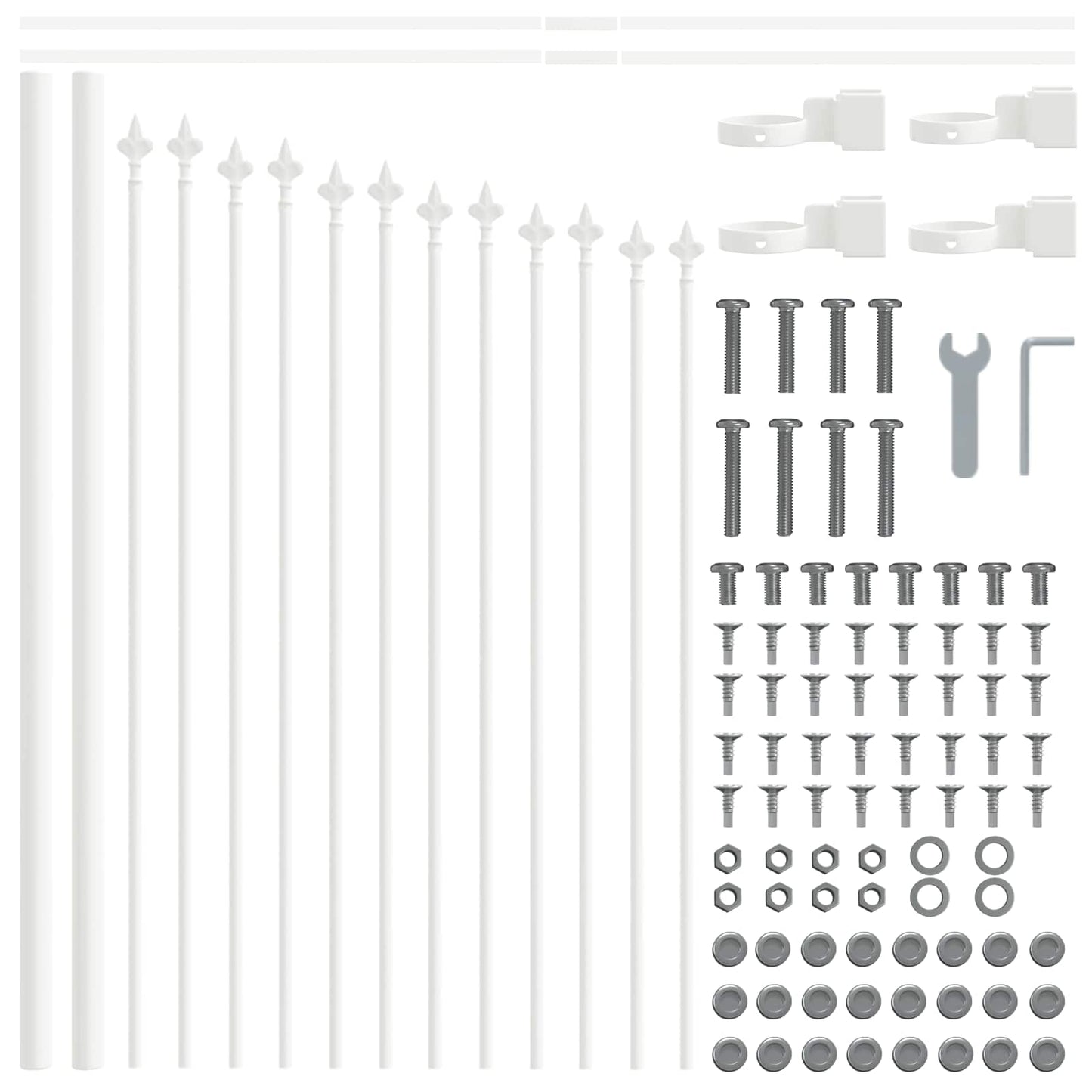 Garden Fence Woerden 7 pcs White