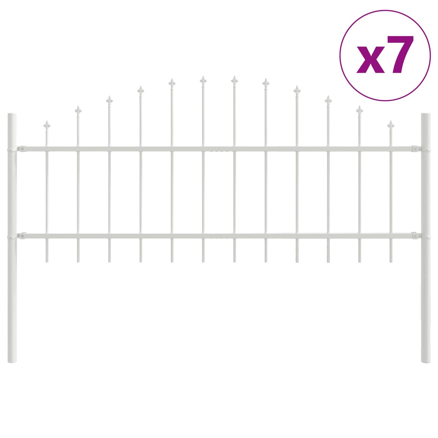 Garden Fence Woerden 7 pcs White