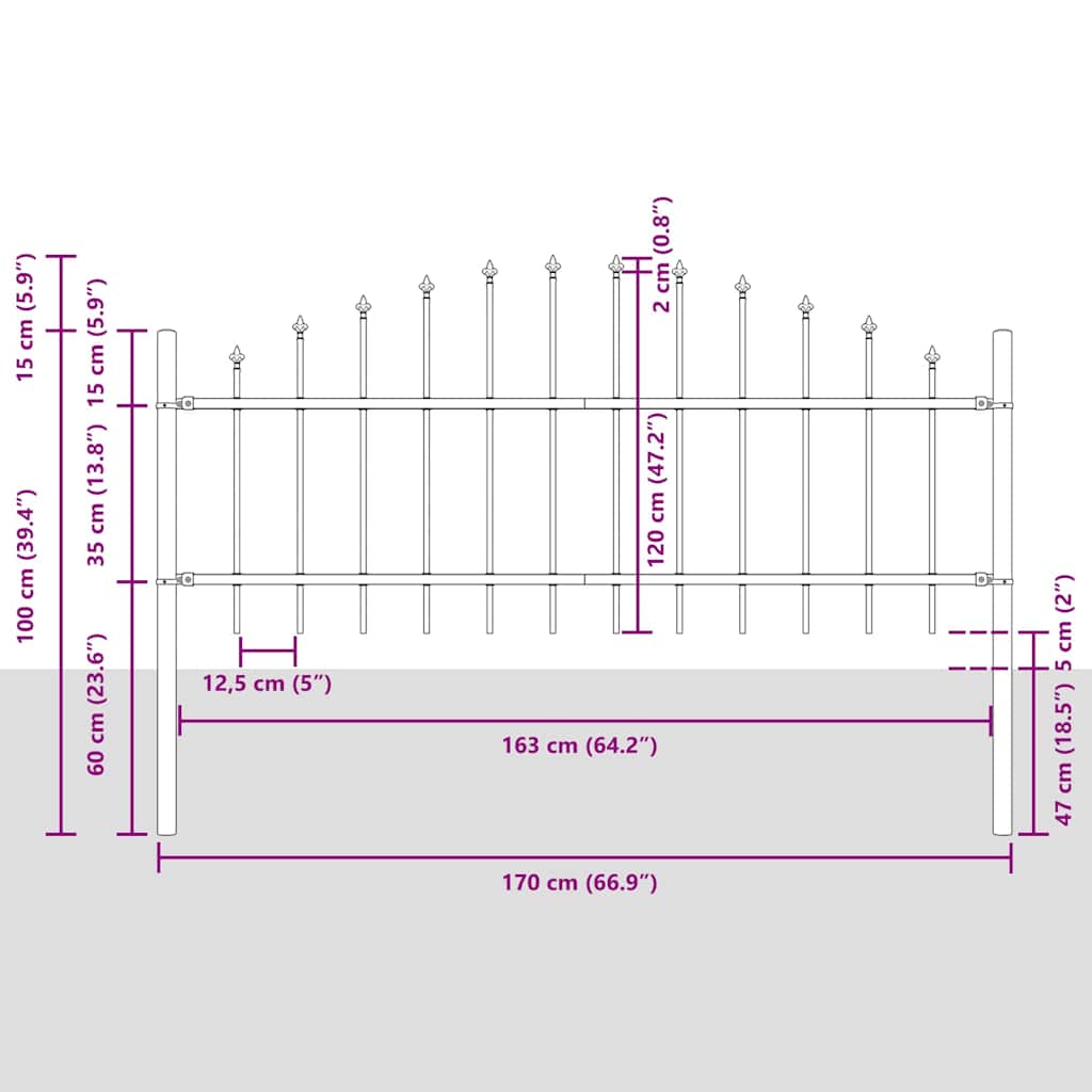 Garden Fence Woerden 8 pcs White