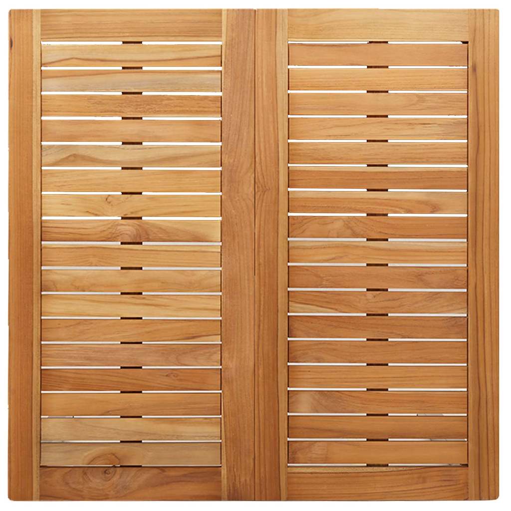Outdoor Dining Set 5 pcs Solid Teak Wood and Stainless Steel