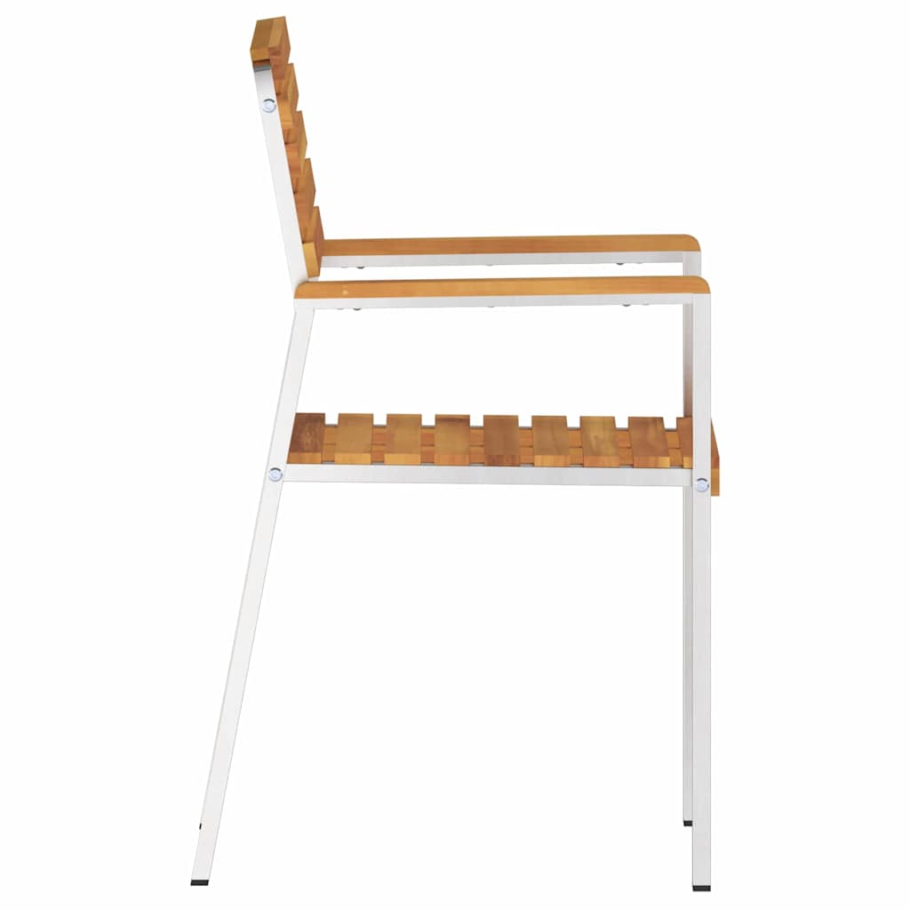 Garden Chair 6 pcs Oil Natural Solid Acacia Wood