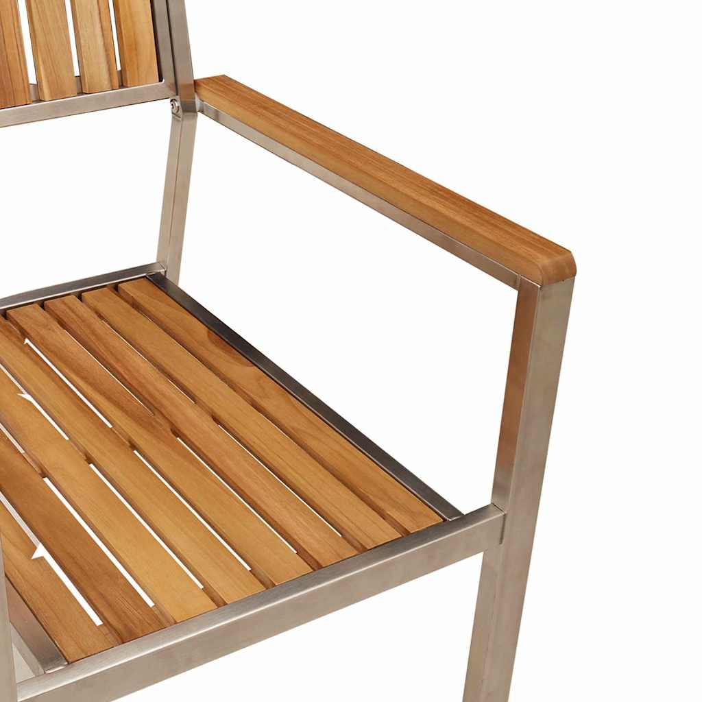 Garden Chair 6 pcs Brown 56 x 54.5 x 87 cm Solid Teak Wood