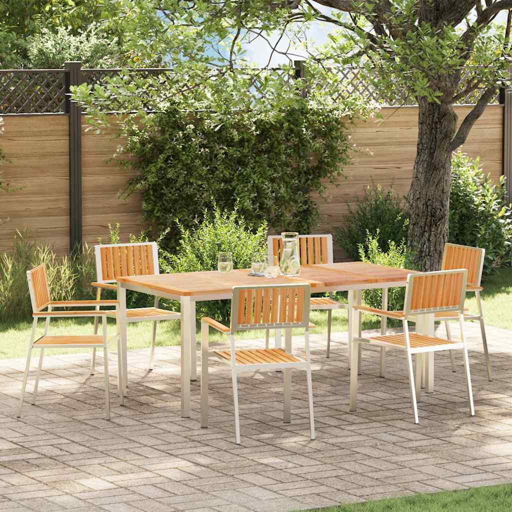 Garden Chair 6 pcs Brown 56 x 54.5 x 87 cm Solid Teak Wood