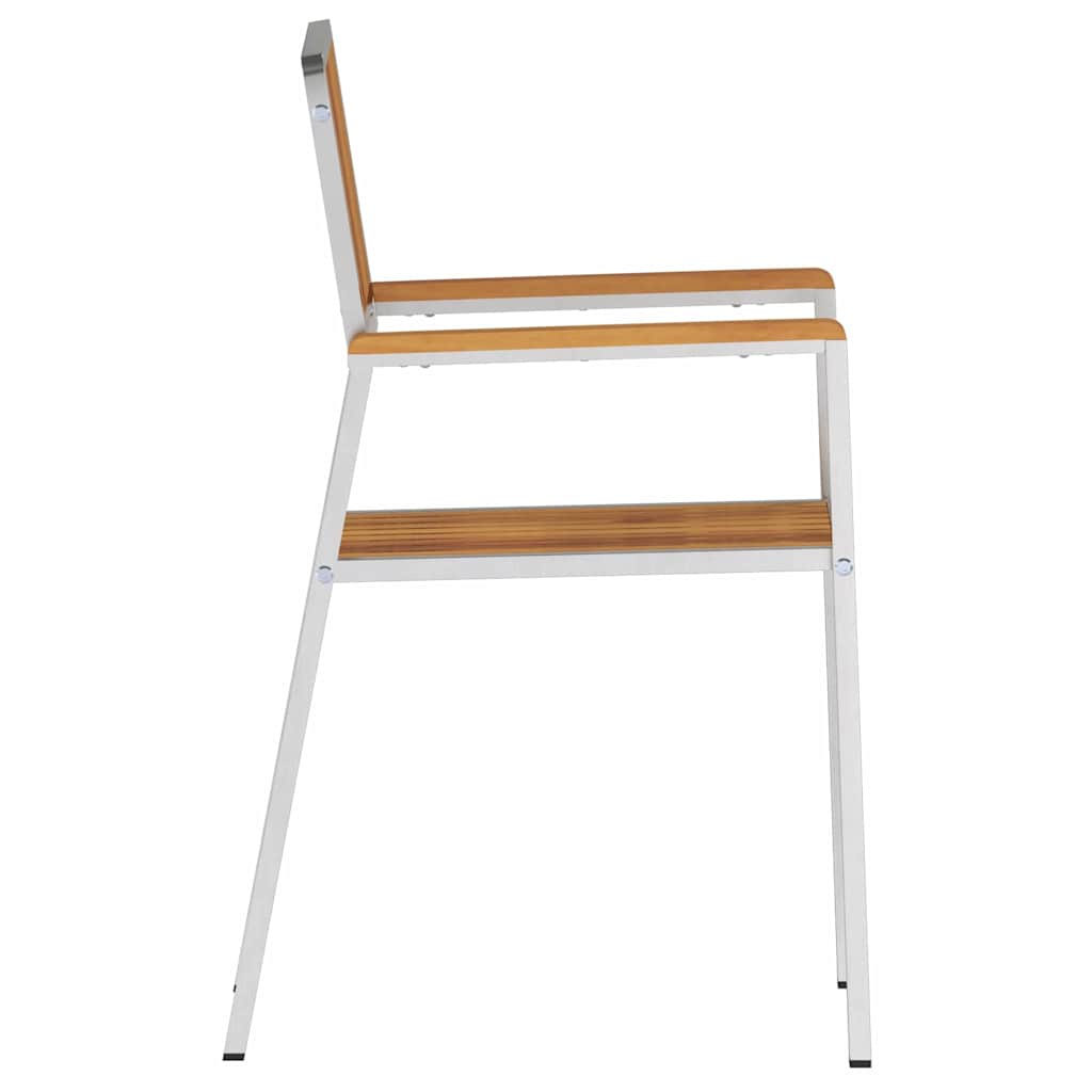 Garden Chair 6 pcs Brown 56 x 54.5 x 87 cm Solid Teak Wood